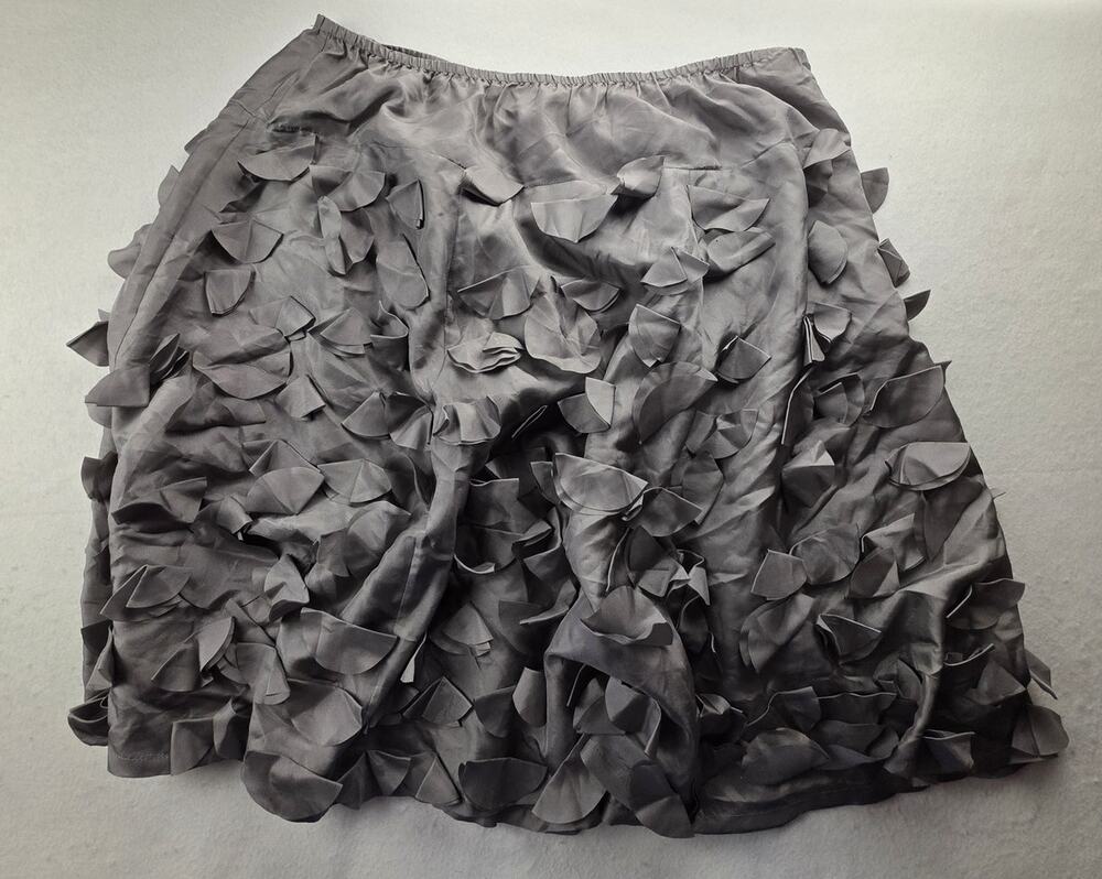 Garnet Hill Silk Textured Skirt Size 14 - Picture 1 of 8